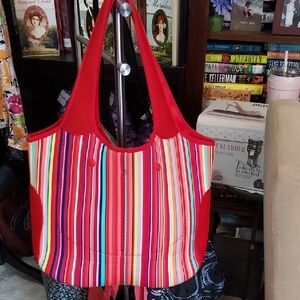 Colorful Striped Tote Bag